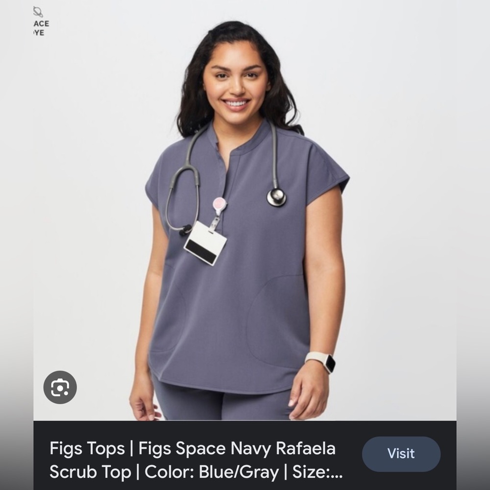 Figs Rafaela space navy scrub top size XS